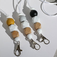 Teacher Lanyard Granite - Grey/Black/Mustard