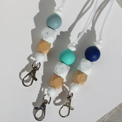 Teacher Lanyard - Blue/Granite