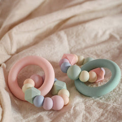 GLACIAL TEETHING TOY Pastel Rainbow