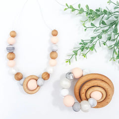 Saturn Necklace and Teether Set