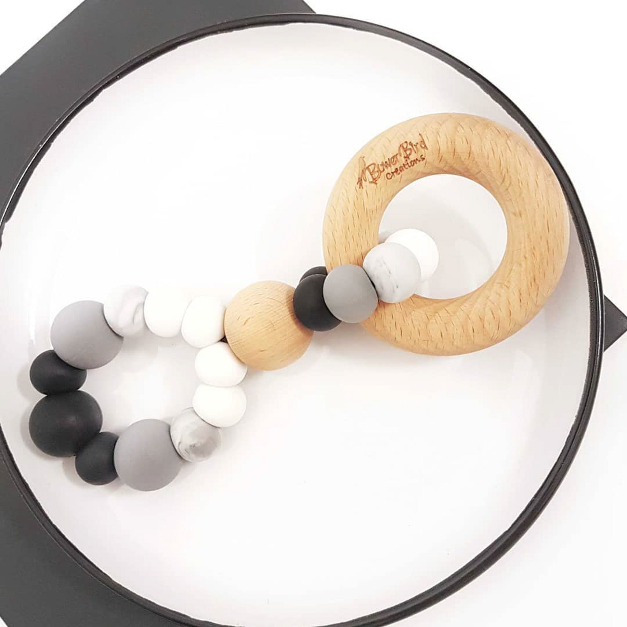 INFINITY TEETHING TOY Marble - Sage/Olive/Blue