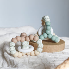 TRIPLET TEETHING TOY Eucalyptus