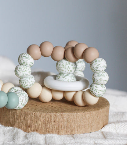TRIPLET TEETHING TOY Eucalyptus