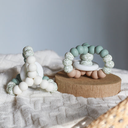 TRIPLET TEETHING TOY Eucalyptus