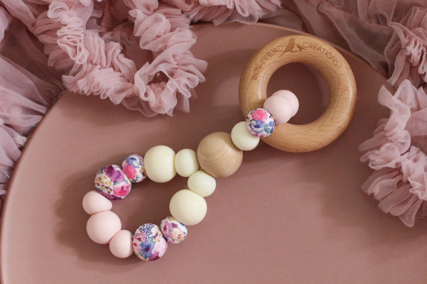 INFINITY TEETHING TOY Pink Roses